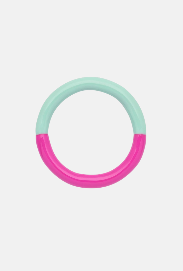 Ring - electric fuchsia pink/mint