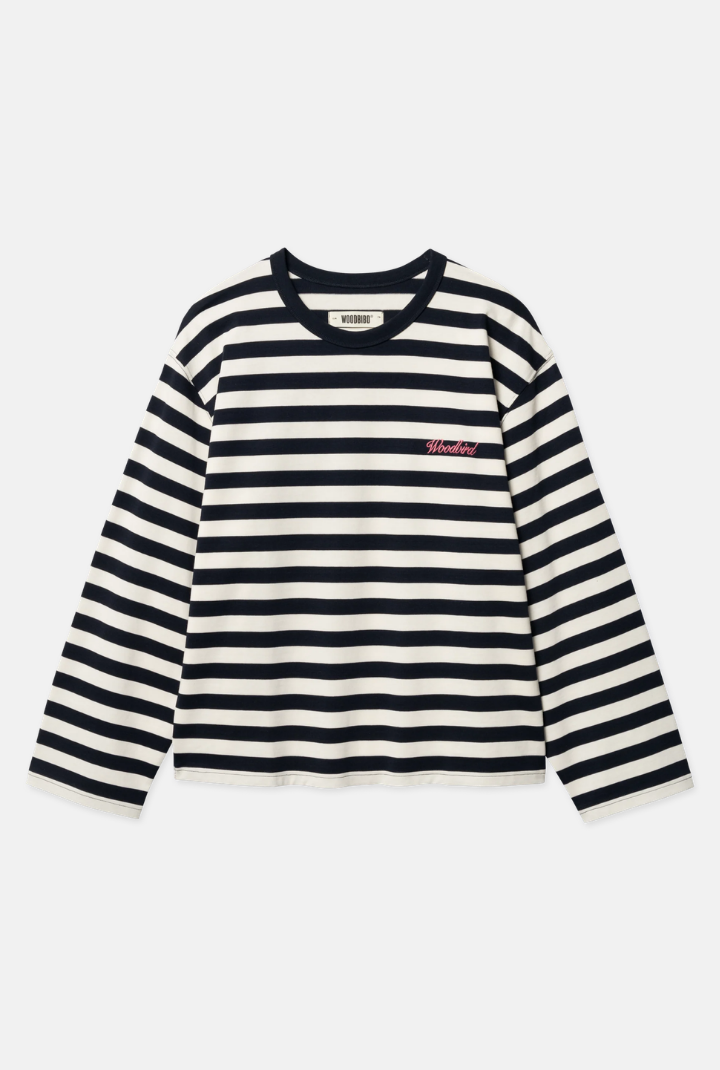 Shirt Joul Wide Sleeve Stripe - navy/white