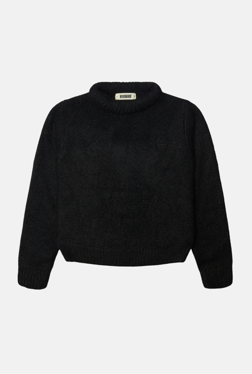 Trui Hua Fluffy Crew - black
