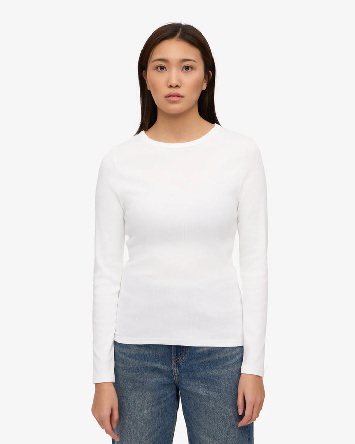 Shirt Organic Rib LS - optical white