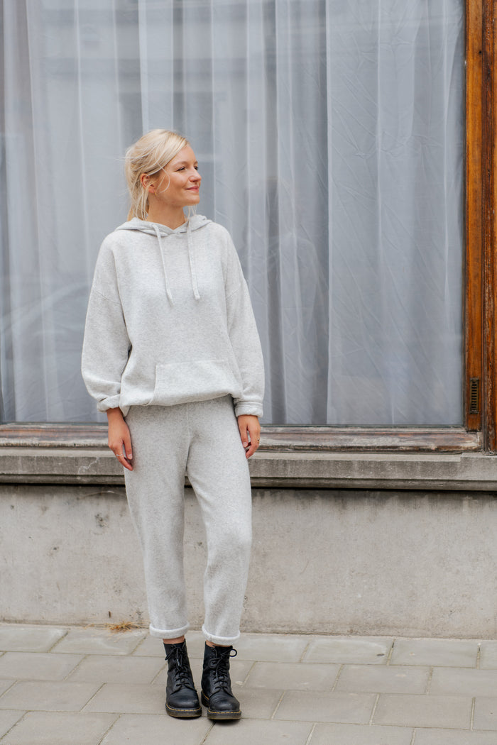 American Vintage Broek Domy - lichtgrijs