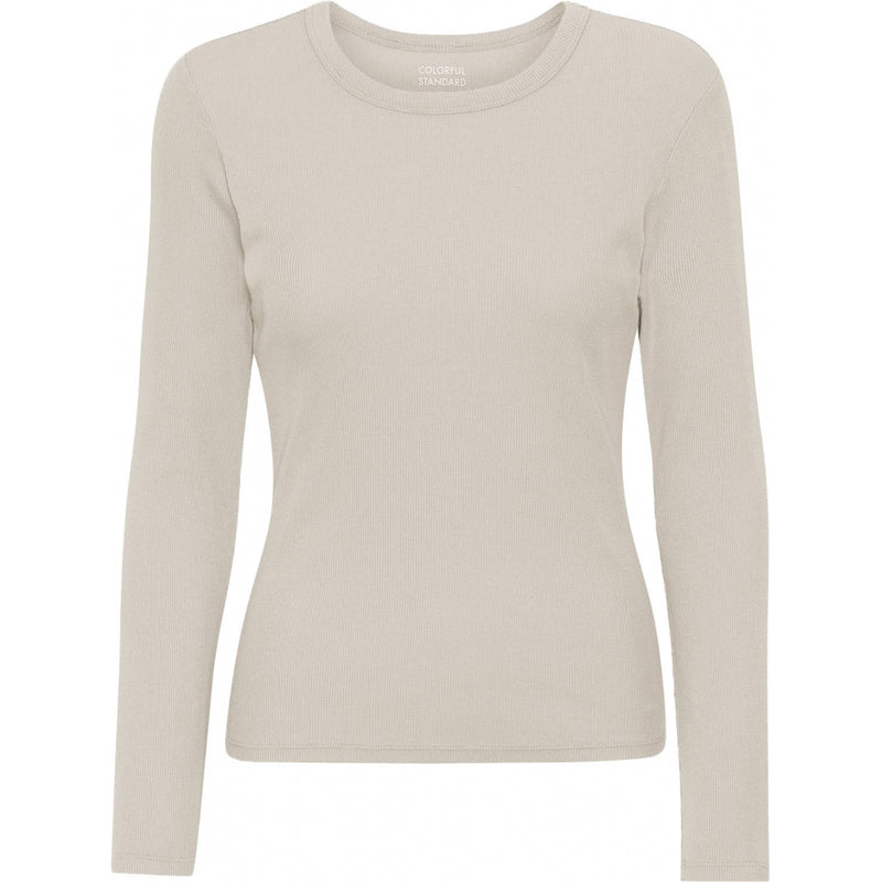 Shirt Organic Rib LS - ivory white