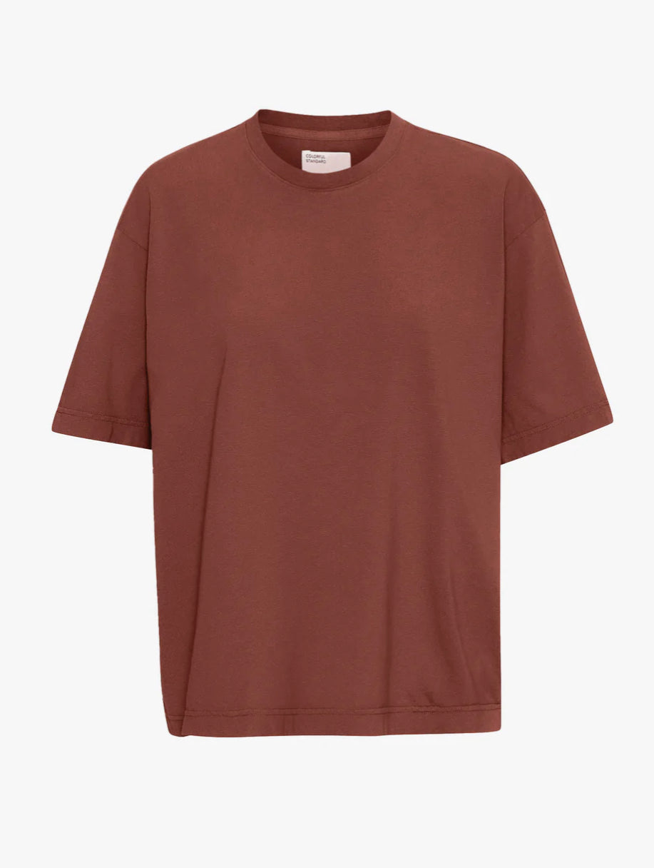 T-shirt Oversized Organic - cinnamon brown