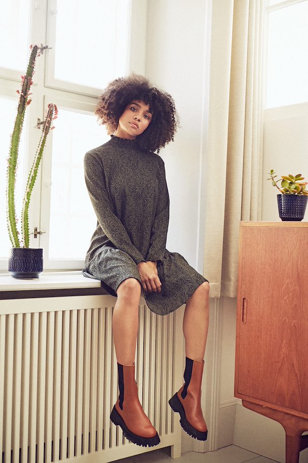 Saint Tropez Jurk Shila - zwart/groen
