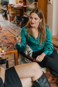 Catwalk Junkie Blouse Maya - donkergroen