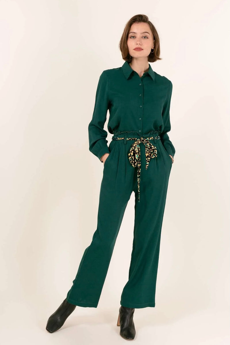 Cherry Paris Blouse Elvie - groen