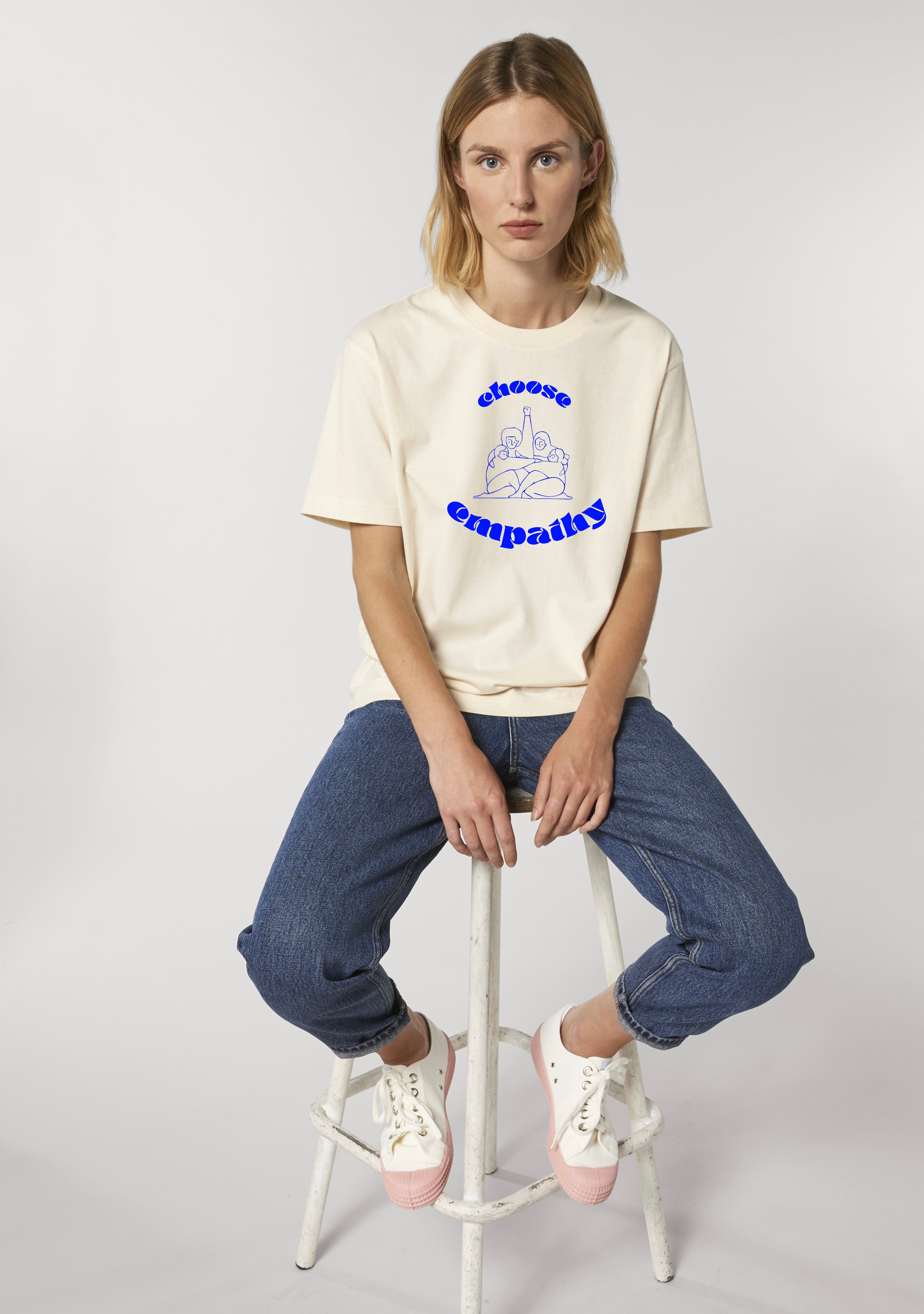 T-shirt Groepsknuffel - blauw