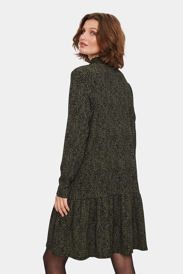 Saint Tropez Jurk Shila - zwart/groen