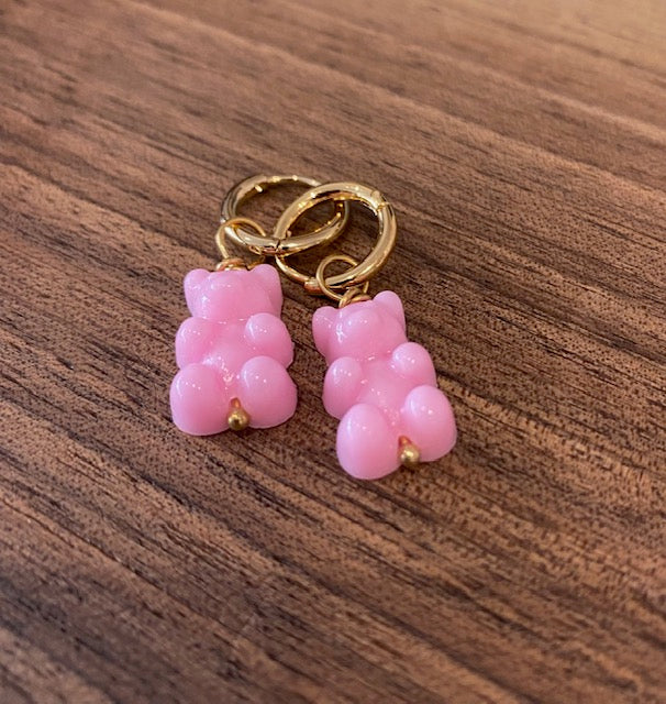 Oorhanger Soft Pink Gummy Bear - zachtroze