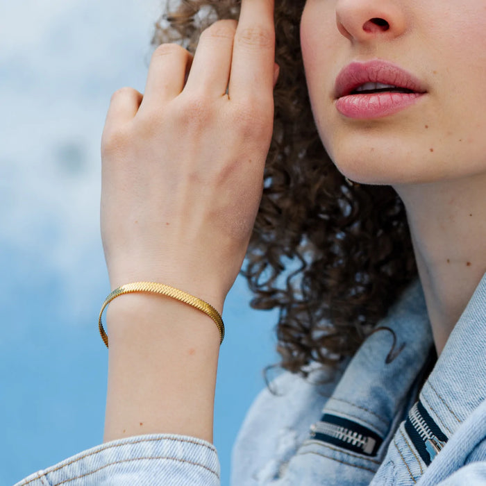 Rooi Armband Holiday - goud