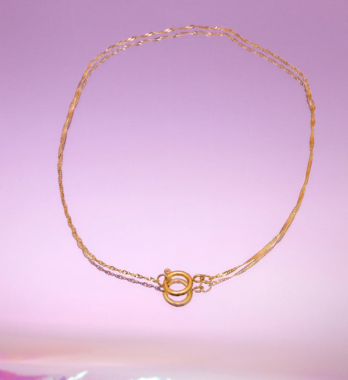 Ketting Less Is More - goud