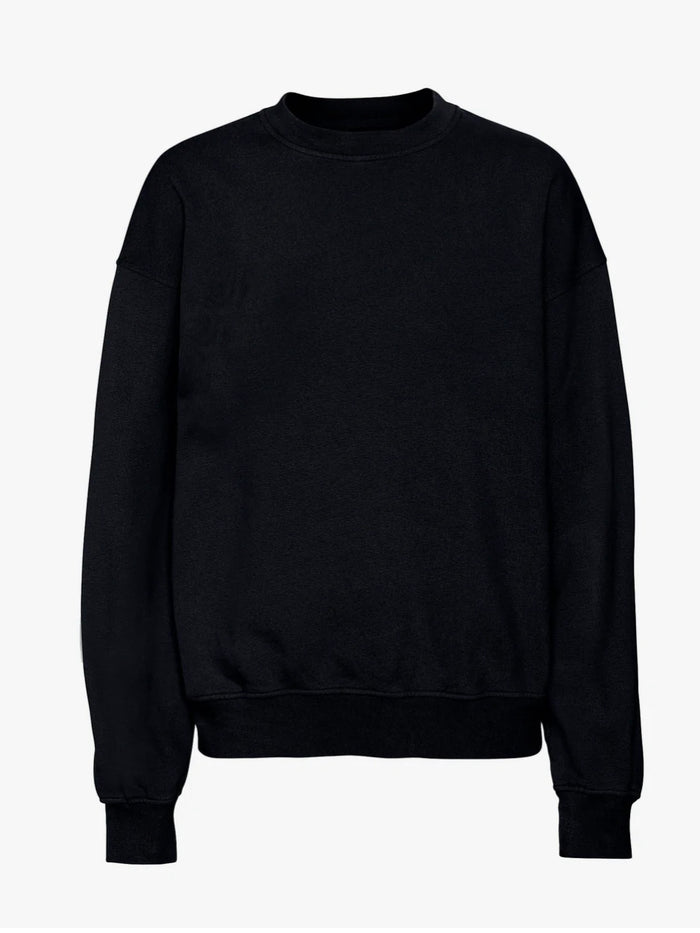 Sweater Organic Oversized Crew - deep black