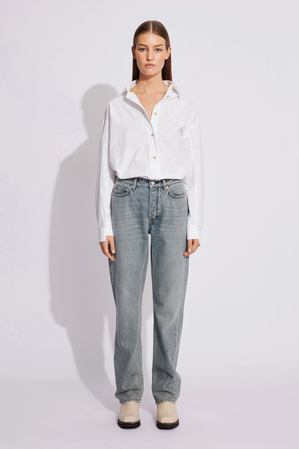 Won Hundred Jeans Pearl - afgewassen grijs (dirt blue)
