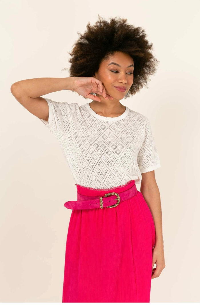 Cherry Paris T-shirt Yvanny - wit
