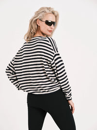 Trui Soft Stripe - zwart