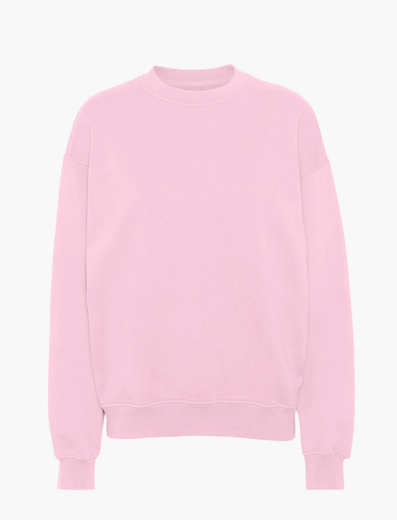 Sweater Organic Oversized Crew - felroze (flamingo pink)