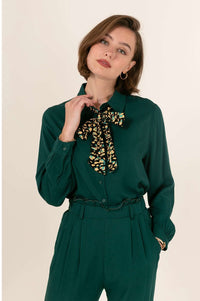 Cherry Paris Blouse Elvie - groen