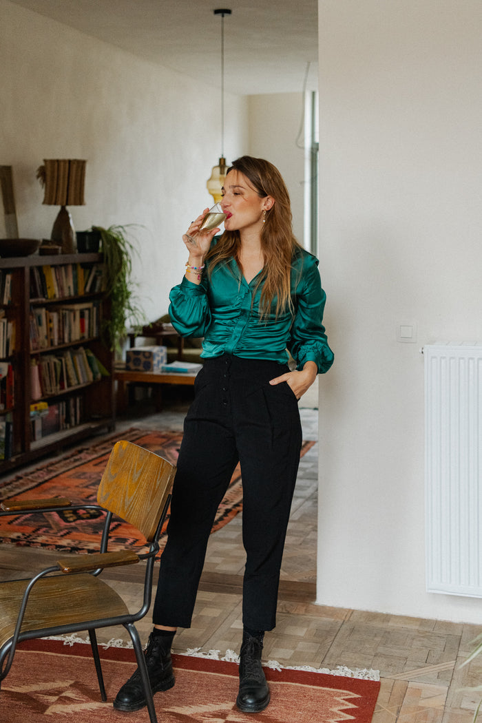 Catwalk Junkie Blouse Maya - donkergroen