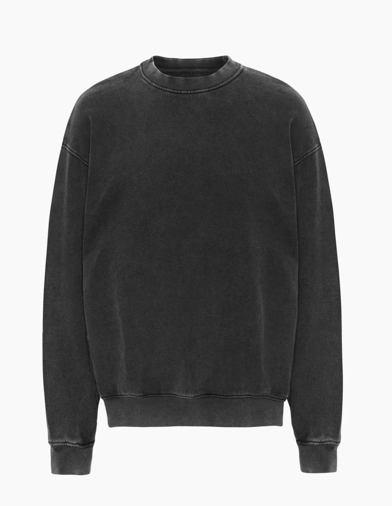 Sweater Organic Oversized Crew - faded black