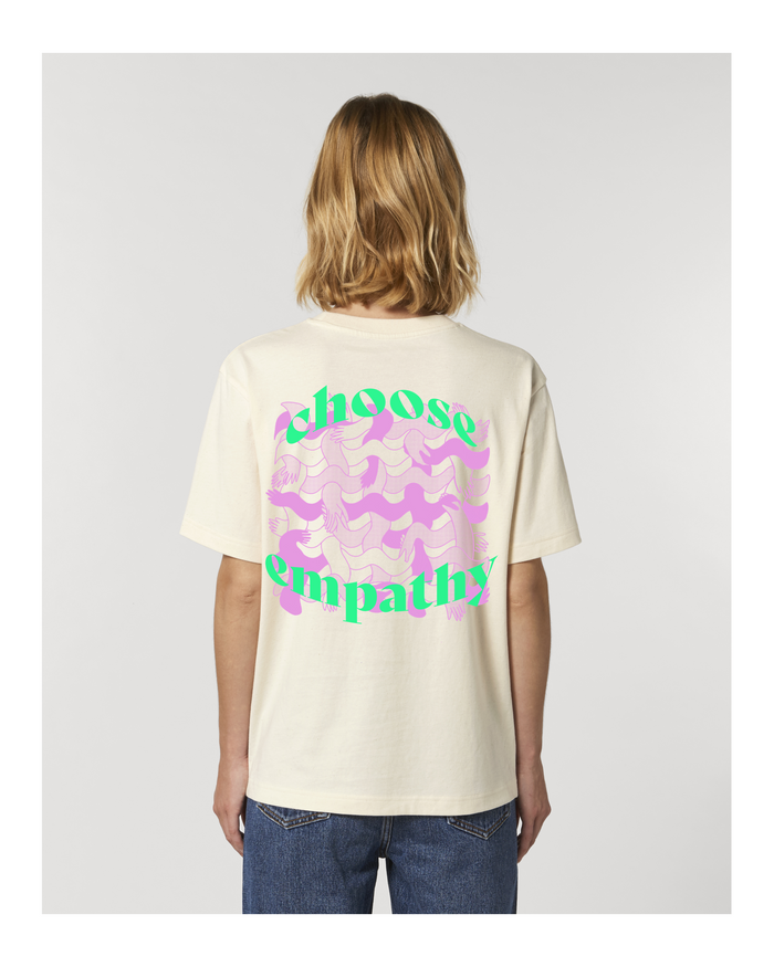 T-shirt Choose Empathy - lila/lichtgroen