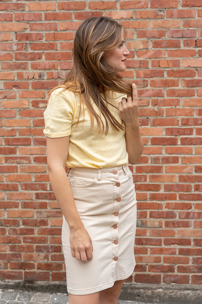 American Vintage T-shirt Sonoma - geel