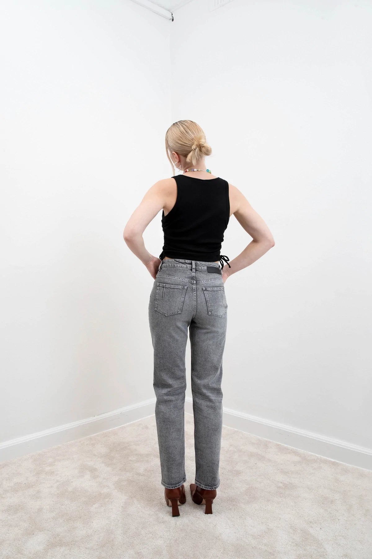 Jeans Straight - afgewassen grijs
