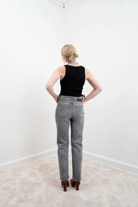Jeans Straight - afgewassen grijs