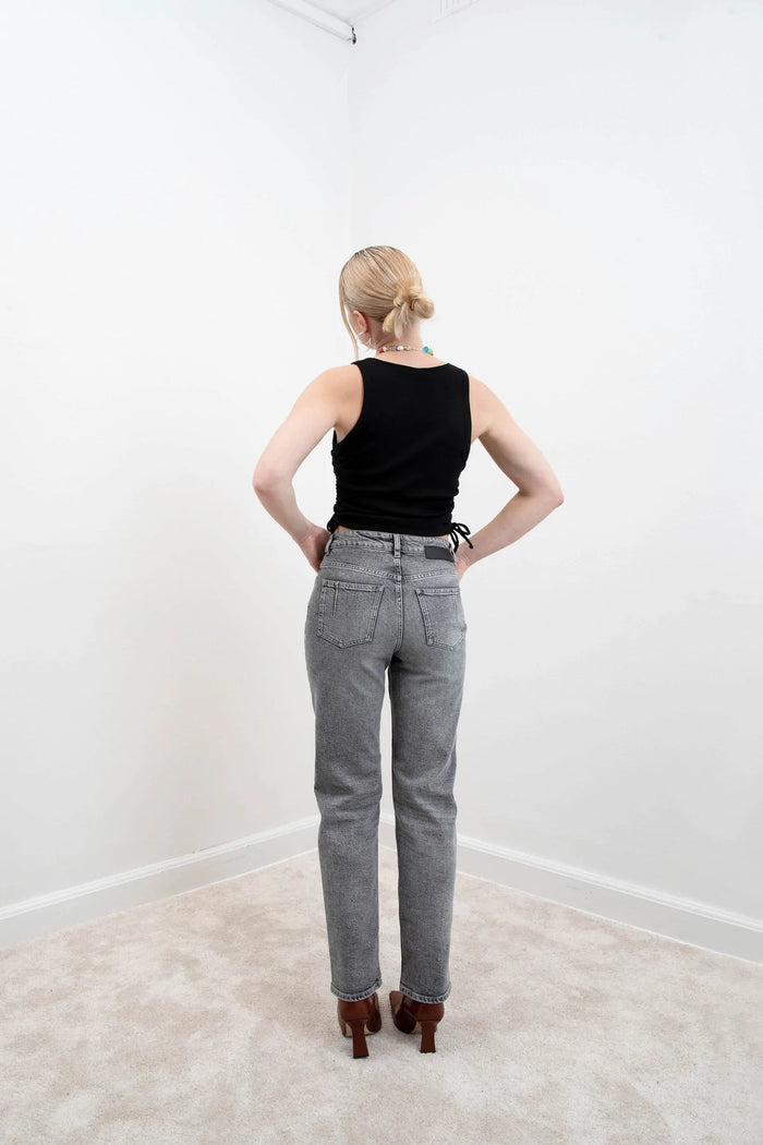 Jeans Straight - afgewassen grijs