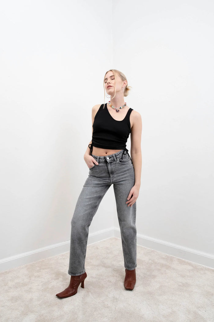 Jeans Straight - afgewassen grijs