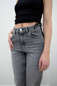 Jeans Straight - afgewassen grijs
