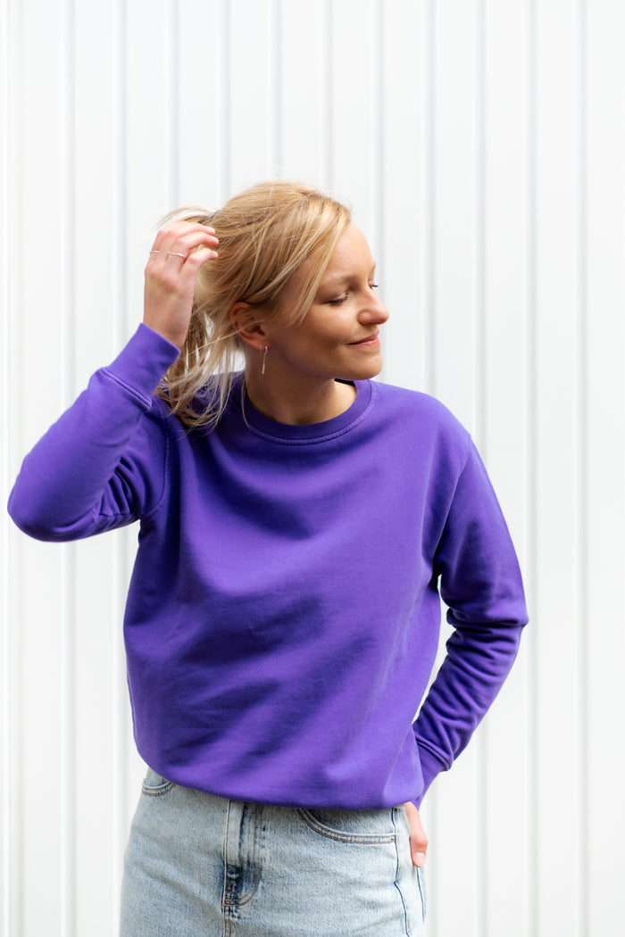 Sweater Classic Organic - donkerpaars (ultra violet)