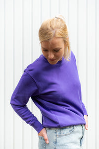 Sweater Classic Organic - donkerpaars (ultra violet)